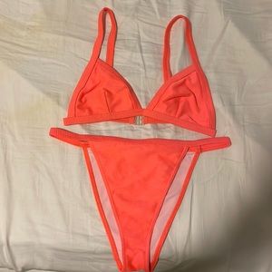 Missguided neon orange bikini